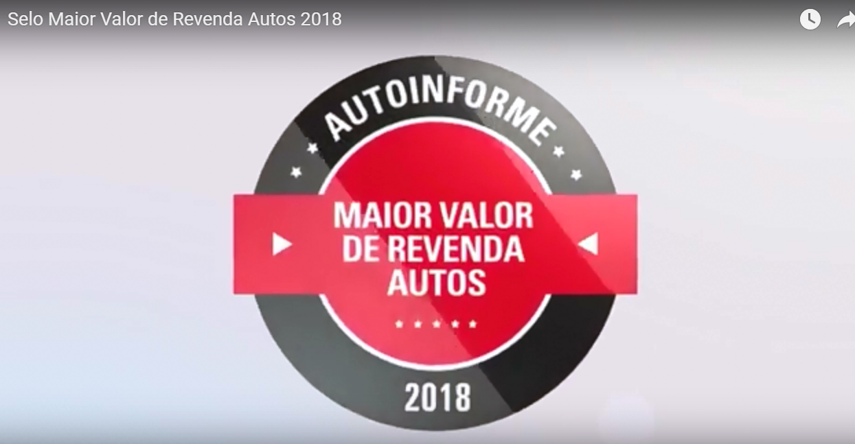 Selo Maior Valor de Revenda Autos 2018